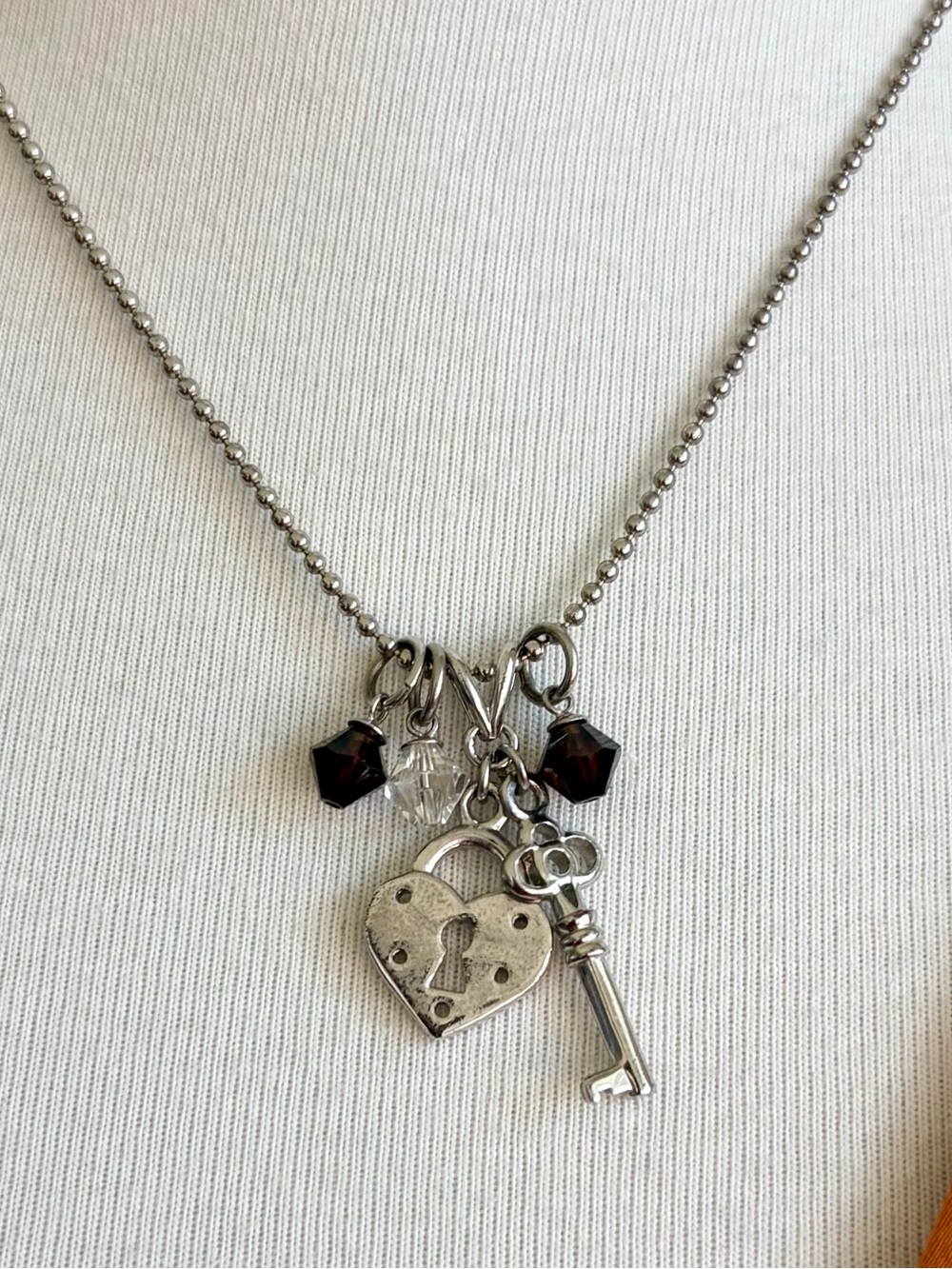 Debra Shepard Heart Lock and Key Pendant
Necklace